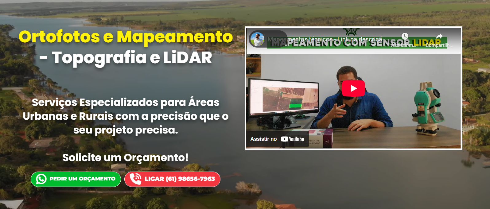 Serviços de mapeamento LiDAR e topografia com drones